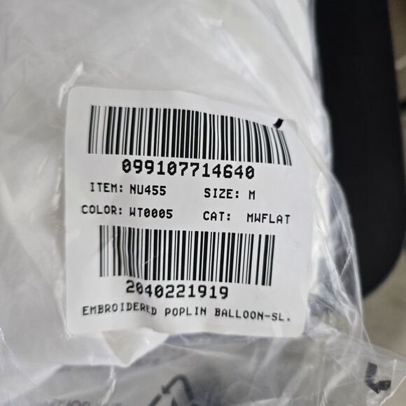 Madewell Embroidered Poplin Balloon-Sleeve Top Women White Cotton Medium - Picture 13 of 14